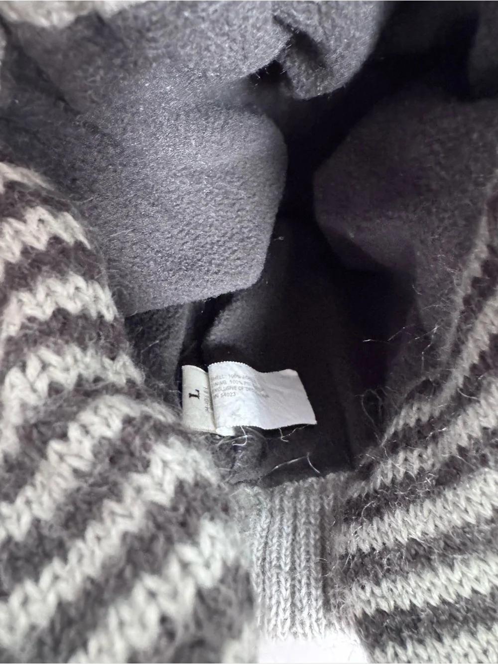 💜3/$15 Old Navy Toddler Gray Puppy Dog Critter Knit Beanie Hat Size L